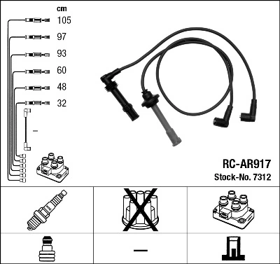 NGK 7312 Ignition Cable Kit