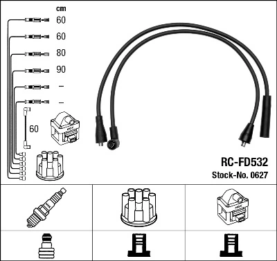 NGK 0627 Ignition Cable Kit