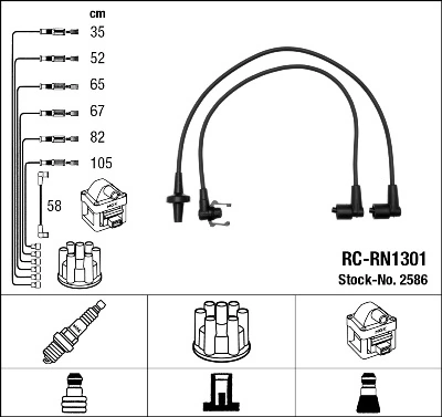 NGK 2586 Ignition Cable Kit