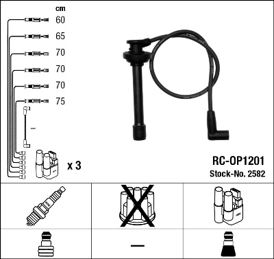 NGK 2582 Ignition Cable Kit