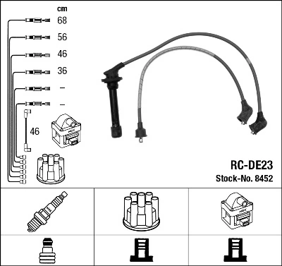 NGK 8452 Ignition Cable Kit