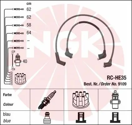 NGK 9109 Ignition Cable Kit
