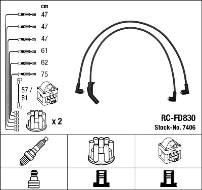 Ignition Cable Kit 7406