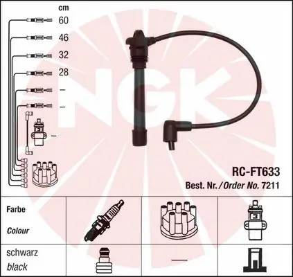 NGK 7211 Ignition Cable Kit