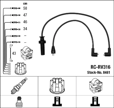 NGK 8461 Ignition Cable Kit
