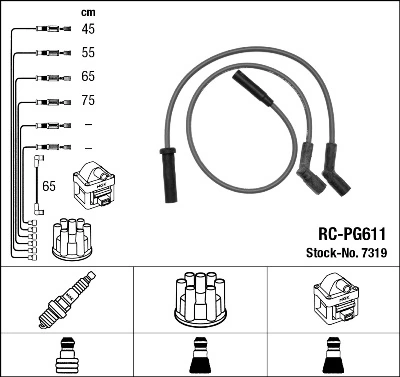 NGK 7319 Ignition Cable Kit