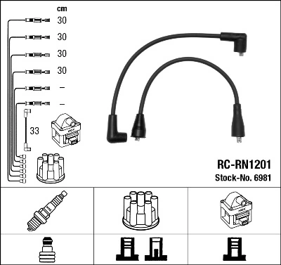 NGK 6981 Ignition Cable Kit