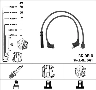 NGK 8091 Ignition Cable Kit