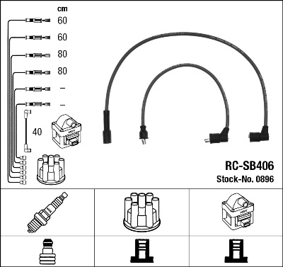 NGK 0896 Ignition Cable Kit