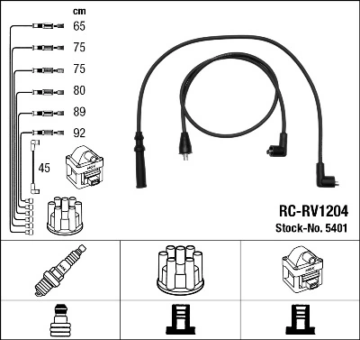 NGK 5401 Ignition Cable Kit