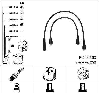 NGK 0722 Ignition Cable Kit
