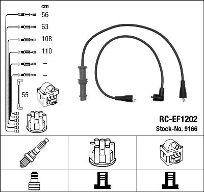 NGK 9166 Ignition Cable Kit