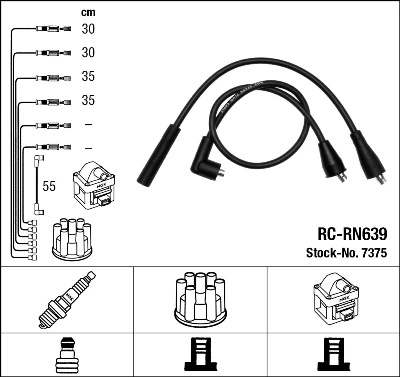 Set kabel pengapian 7375