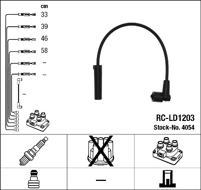NGK 4054 Ignition Cable Kit