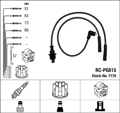 NGK 7176 Ignition Cable Kit