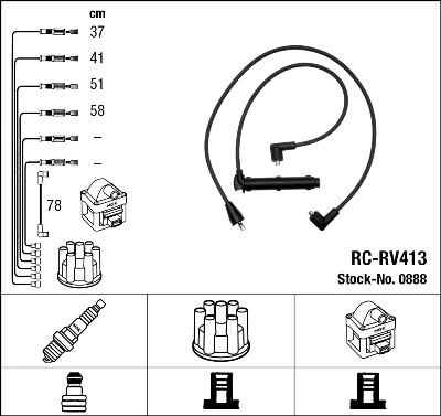 Ignition Cable Kit 0888