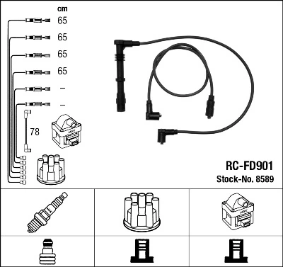 NGK 8589 Ignition Cable Kit
