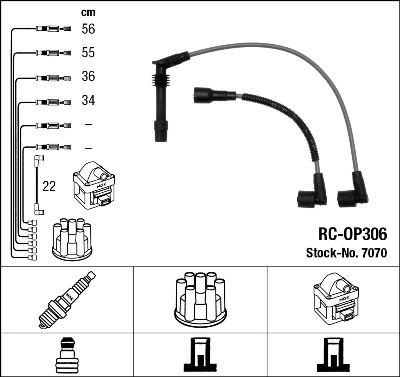 NGK 7070 Ignition Cable Kit