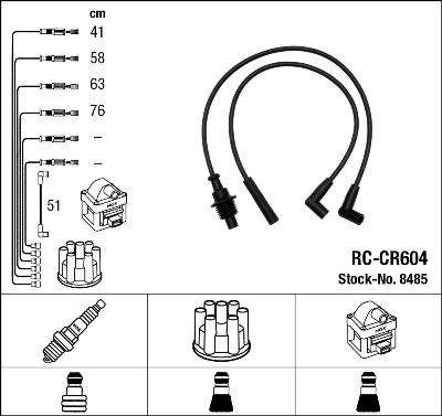 NGK 8485 Ignition Cable Kit