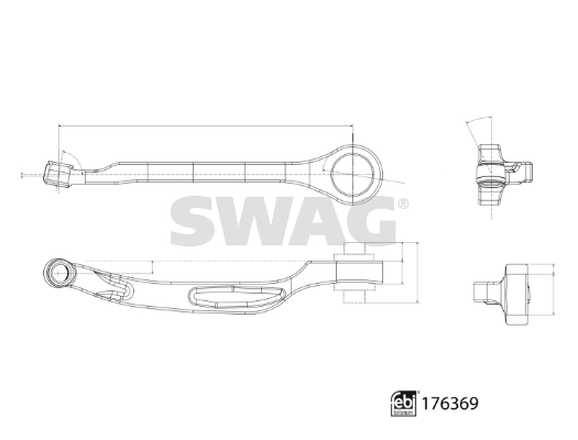 SWAG 33 10 3497 Control/Trailing Arm, wheel suspension