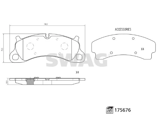 Brake Pad Set, disc brake 33 10 5159