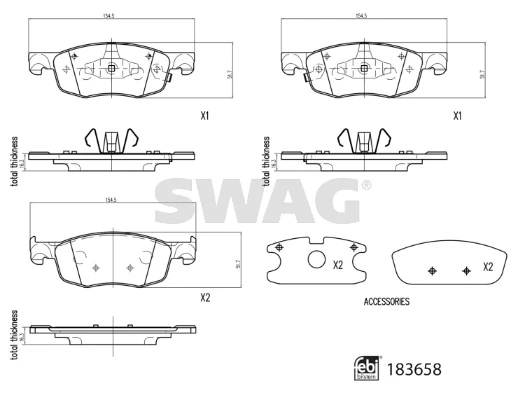 Brake Pad Set, disc brake 33 10 9110