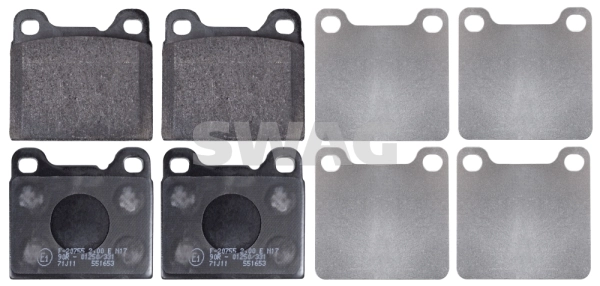 Brake Pad Set, disc brake 55 91 6231