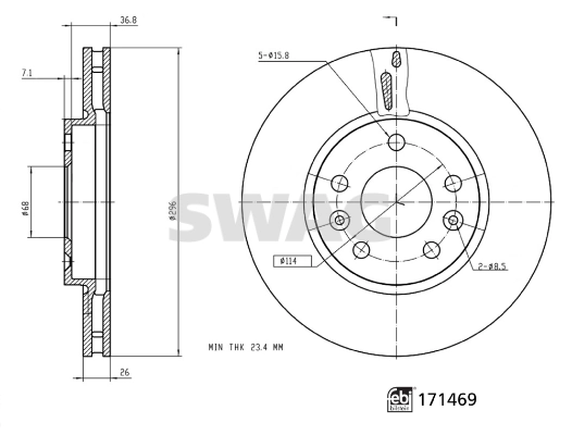 Brake Disc 33 10 0915