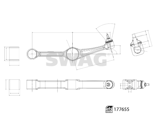 Control/Trailing Arm, wheel suspension 33 10 4237