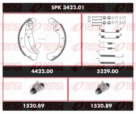 Brake Kit, drum brake Super Precision Kit SPK 3422.01