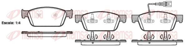 Brake Pad Set, disc brake 1440.01