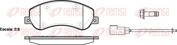Brake Pad Set, disc brake 1250.02