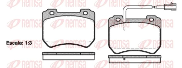 Brake Pad Set, disc brake 1444.01