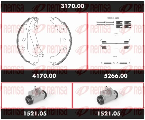 Brake Kit, drum brake Precision Kit SPK 3170.00