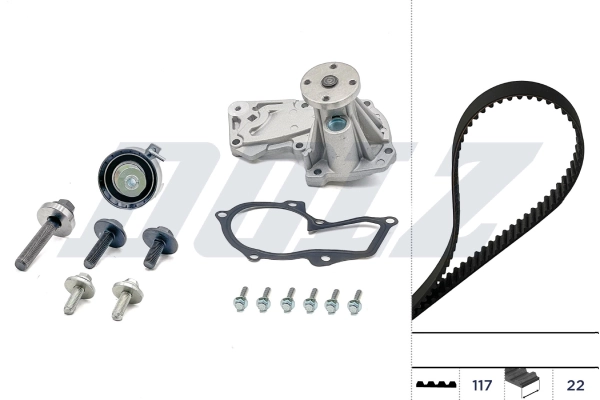 Water Pump & Timing Belt Kit KD070