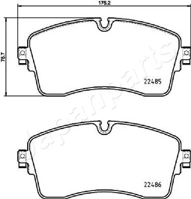 JAPANPARTS PA-L14AF Brake Pad Set, disc brake