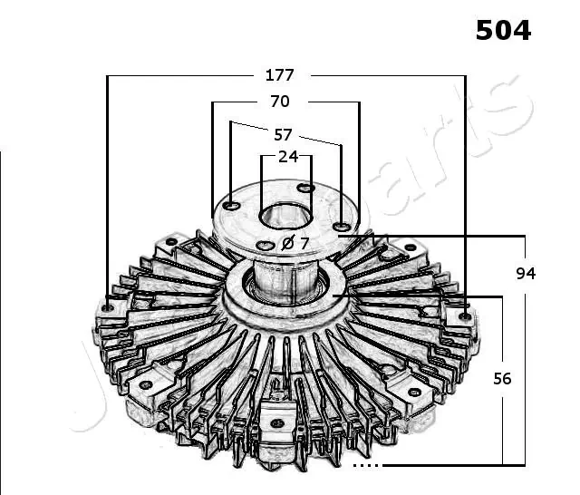 JAPANPARTS VC-504 Clutch, radiator fan