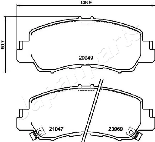 Brake Pad Set, disc brake PA-533AF