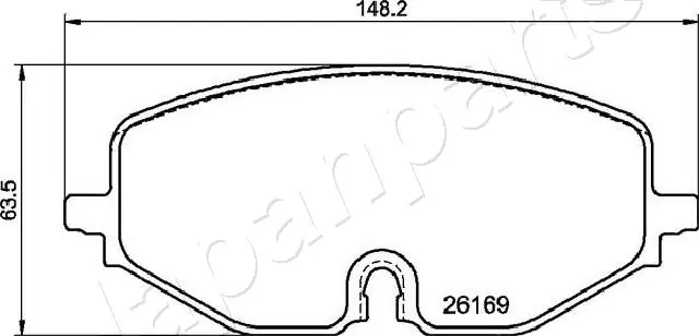 JAPANPARTS PA-0964AF Brake Pad Set, disc brake