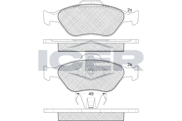 Brake Pad Set, disc brake 181343
