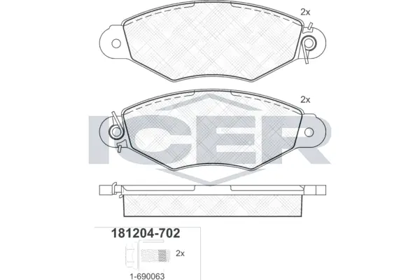Brake Pad Set, disc brake 181204-702