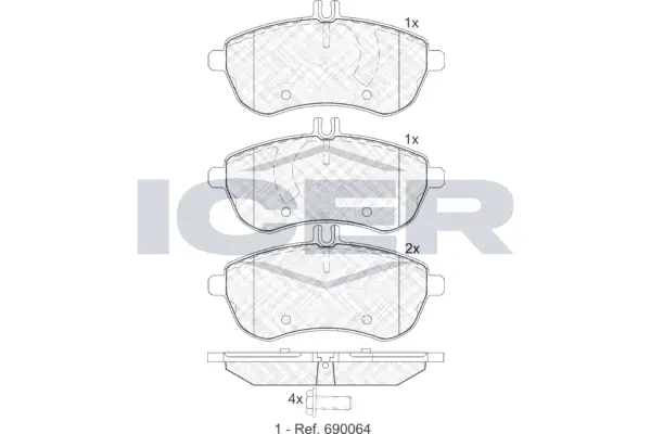 Brake Pad Set, disc brake 181821