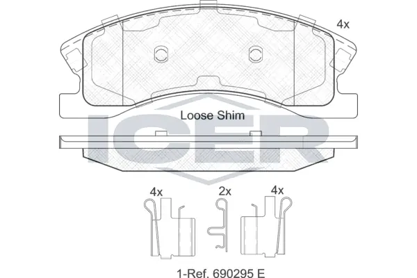 Brake Pad Set, disc brake 182075