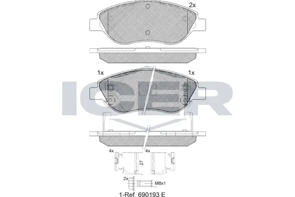 Brake Pad Set, disc brake 181445-208
