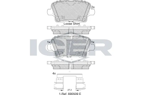 Brake Pad Set, disc brake 182344
