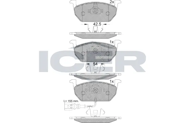 Brake Pad Set, disc brake 182189