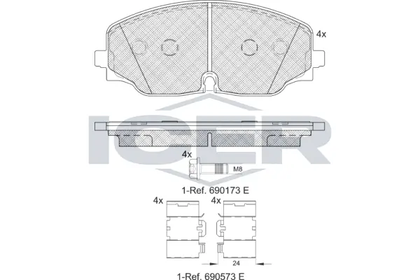 Brake Pad Set, disc brake 182328