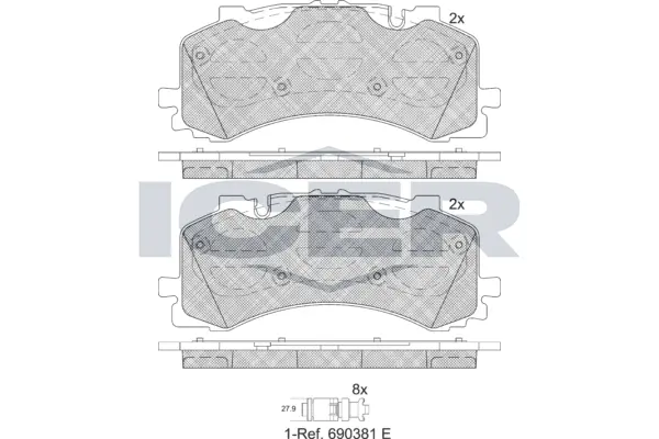 Brake Pad Set, disc brake 182281