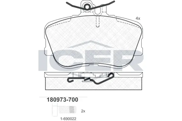 Brake Pad Set, disc brake 180973-700