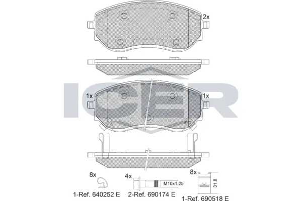 Brake Pad Set, disc brake 182342